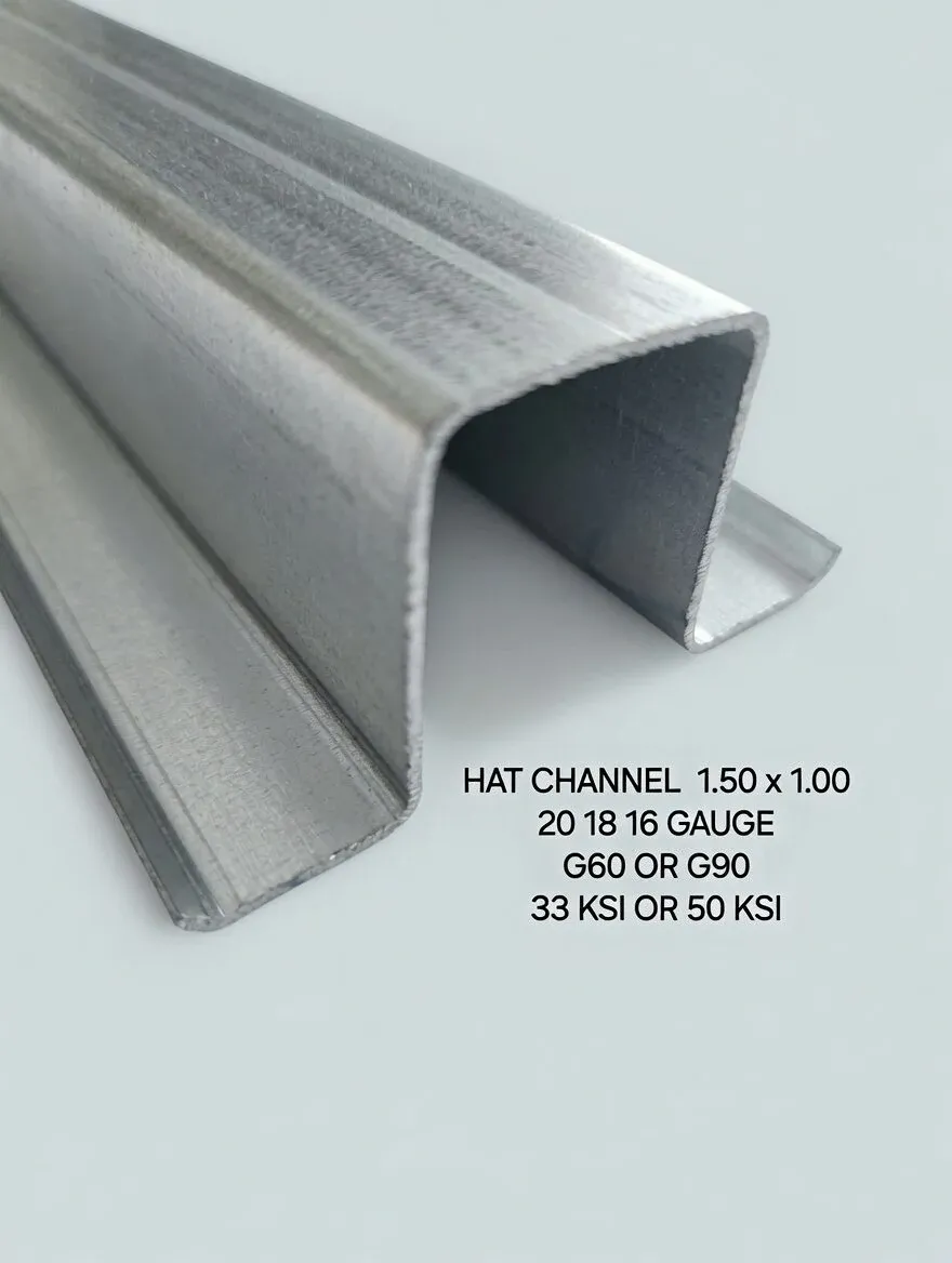 Hat Channel 1.50 x 1.00