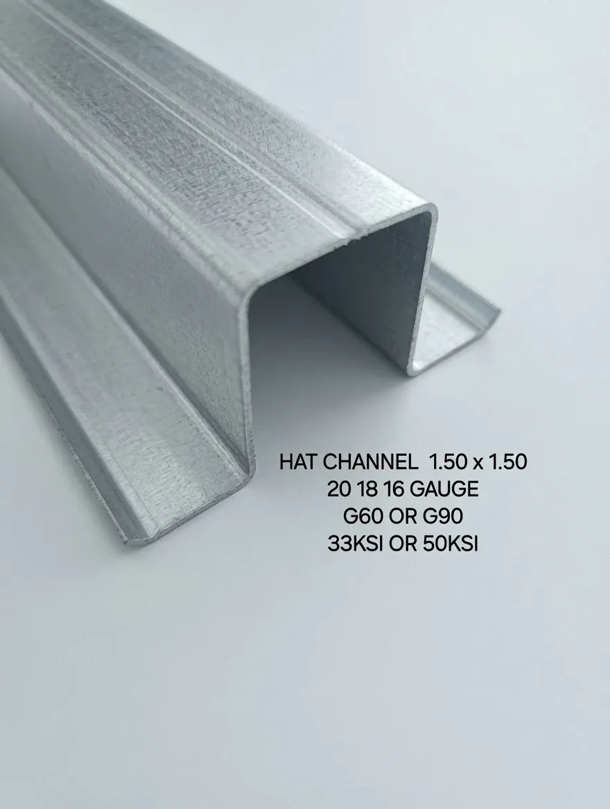 Hat Channel 1.50 x 1.50
